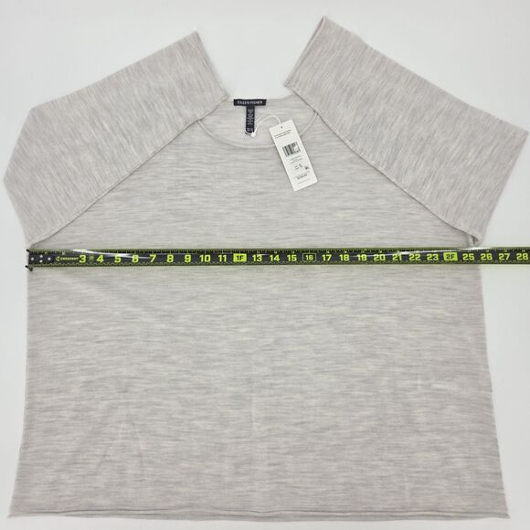 Eileen Fisher Merino Wool Sweater Box Top Womens Size XL Gray Fall Winter Soft - Picture 6 of 8